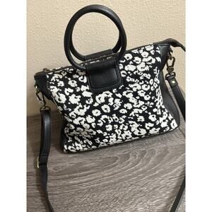 HOBO International Shiela Black & White Leopard Pattern Purse